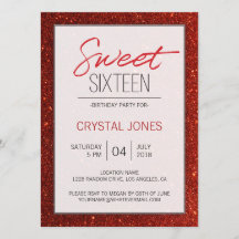 Sweet sixteen rouge étincelant