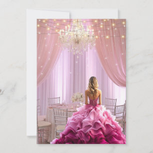 Invitation Sweet sixteen Salle de bal Sparkling Chandelier