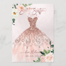 Sweet sixteen, Sparkle Gown, Faux Rose Gold