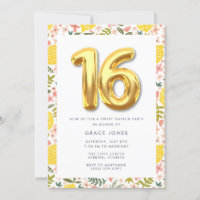 Sweet sixteen Summer Lemon fête d'anniversaire