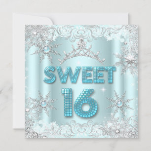 Invitation Sweet sixteen Sweet 16 Flacon Turquoise Silver 2