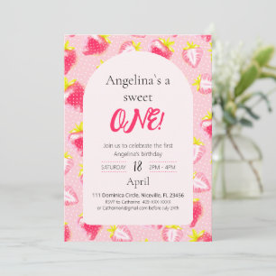 Invitation sweet strawberry