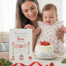 Sweet Strawberry First Birthday Outfit Clothesline