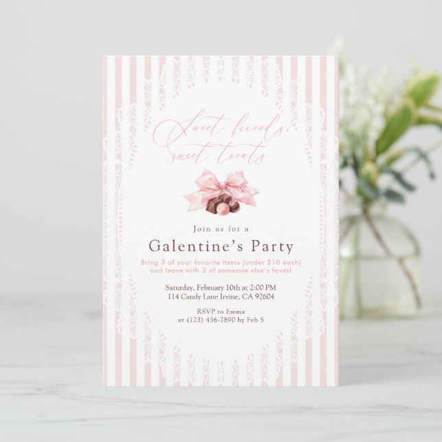 Invitation Sweet Treats Galentine’s Party (Debout devant)