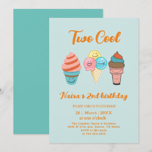 Invitation Sweet & Two Cool 2e anniversaire