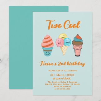 Invitation Sweet & Two Cool 2e anniversaire