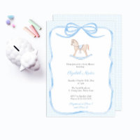 Sweet Vintage Rocking Horse Boy Baby shower Party