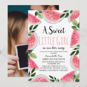 Invitation Sweet Watermelon Baby shower virtuel photo