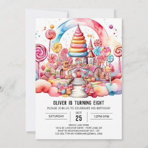 Invitation Sweet Wonderland enchante Anniversaire
