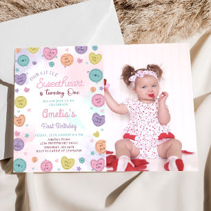 Invitation Sweetheart Candy Valentine 1er anniversaire Invita