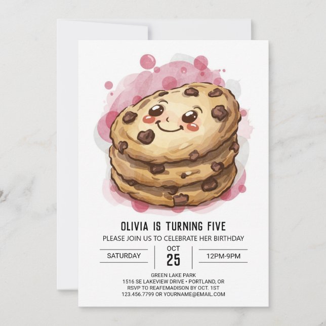 Invitation Sweets en ligne Pastel Cookies Anniversaire (Devant)