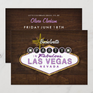 Invitation Symbole chic Las Vegas Bachelorette Party Invitati