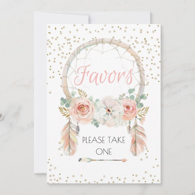 Invitation Symbole de bienvenue Boho Dreamcatcher 5x7" (Devant)