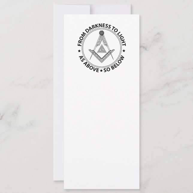 Invitation Symbole de franc-maçonnerie (Devant)