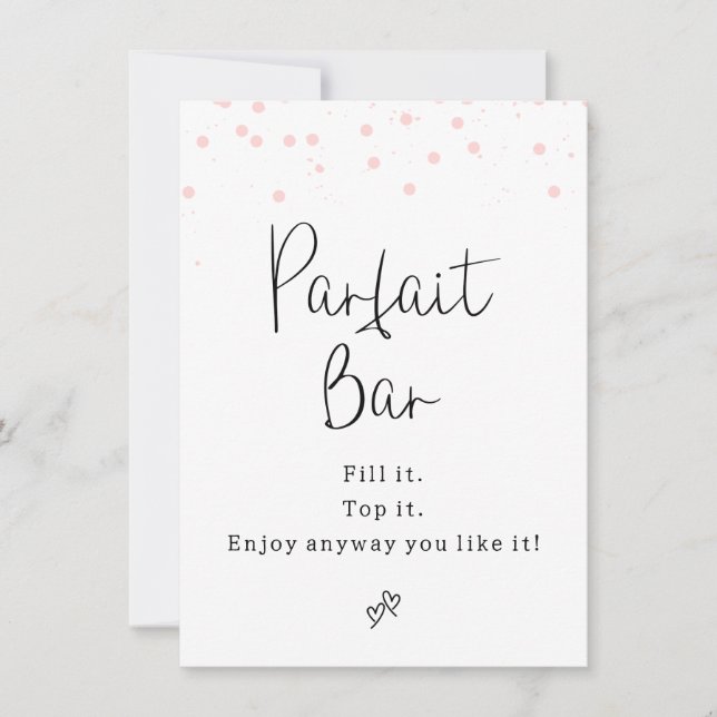 Invitation Symbole de la barre de parfait des points roses mo (Devant)