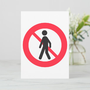 Invitation Symbole de la route piétonne