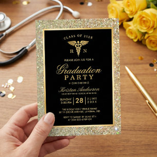 Invitation Symbole de l'école d'infirmières médicales Fête de