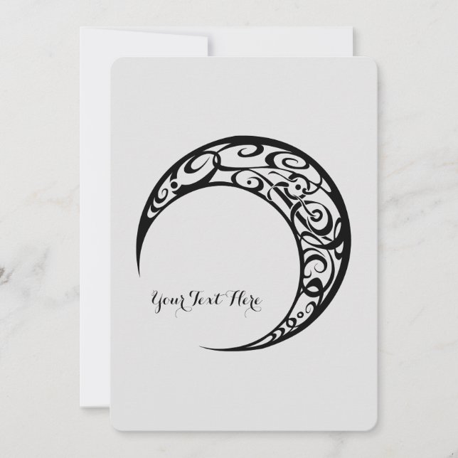 Invitation Symbole de lune tribale personnalisée (Devant)