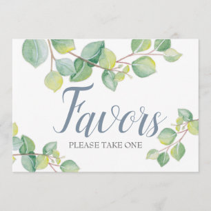 Invitation Symbole de mariage vert Eucalyptus Favor