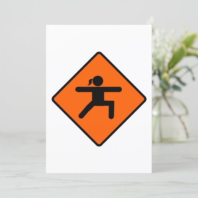 Invitation SYMBOLE DE PASSAGE DE Yoga CHEMIN DE POSE DE GUERR (Créateur téléchargé)