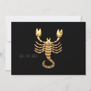 Invitation Symbole de scorpion or Tone Zodiac