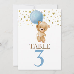 Invitation Symbole de table Cute Bear Boy