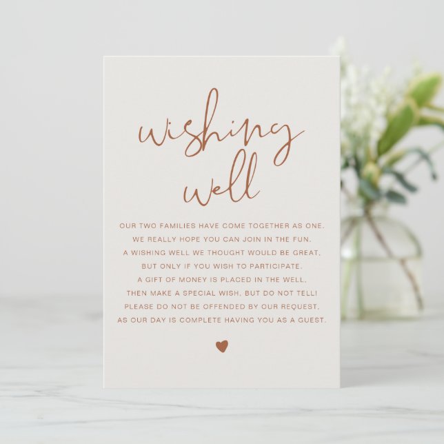 Invitation SYMBOLE D'ENTRETIEN BOho Terracotta (Debout devant)