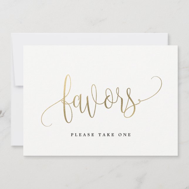 Invitation Symbole des Faveurs - Belle calligraphie (Devant)