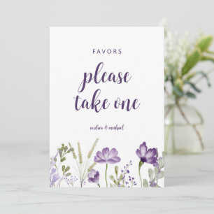 Invitation Symbole des faveurs de mariage Lavande violette ca