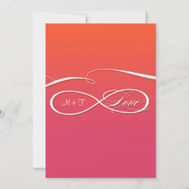 Invitation Symbole d'infini signe Infinite Mariage d'amour Om (Devant)