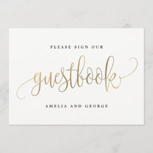 Invitation Symbole du livre d'or - Lovely Calligraphy