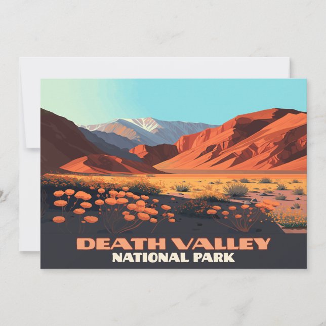 Invitation Symbole du Pavot de la Californie du Parc National (Devant)