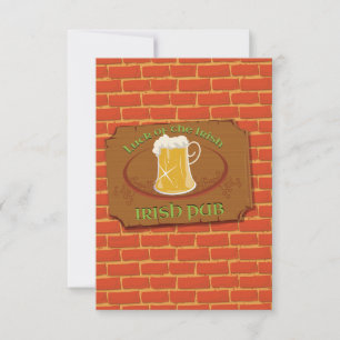 Invitation Symbole du pub irlandais