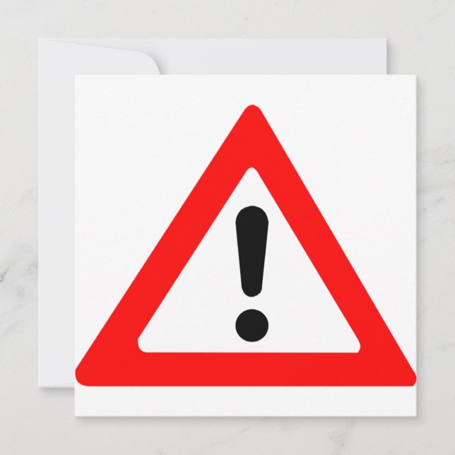 Invitation Symbole du triangle d'attention (Devant)