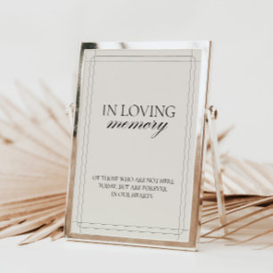 Invitation Symbole en Mémoire Amoureuse Classique gris clair