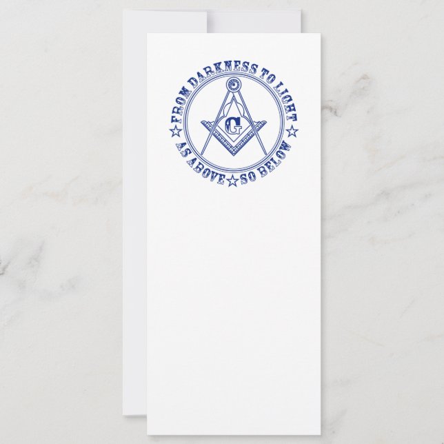 Invitation Symbole franc-maçonnerie (Devant)