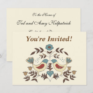 Invitation SYMBOLE Hex Amish néerlandais Pennsylvanie Bird Am