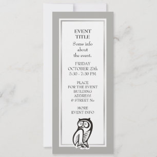 Invitation Symbole hibou noir