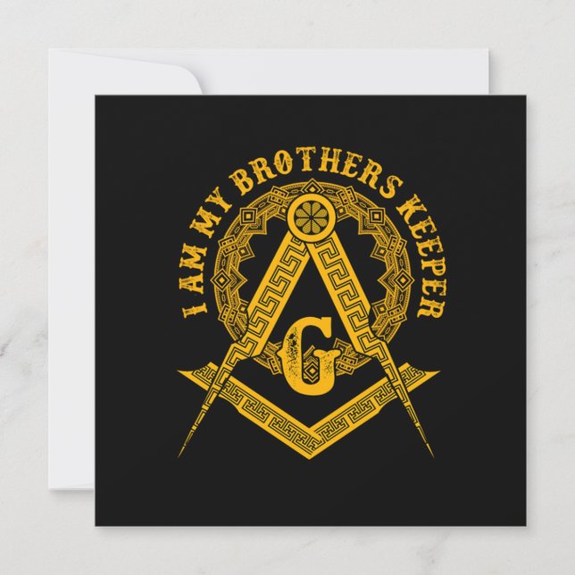 Invitation Symbole maçonnique Brothers Keeper Illuminati Cons (Devant)
