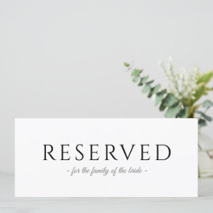 Invitation Symbole Mariage de typographie simple réservé