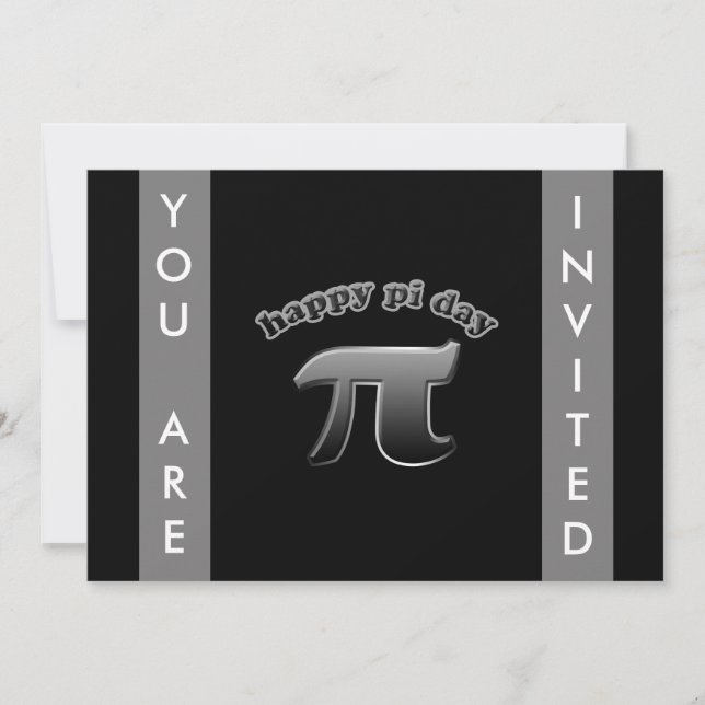 Invitation Symbole national du jour pi de pi pour maths (Devant)