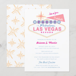 Invitation SYMBOLE RÉtro Las Vegas Bachelorette