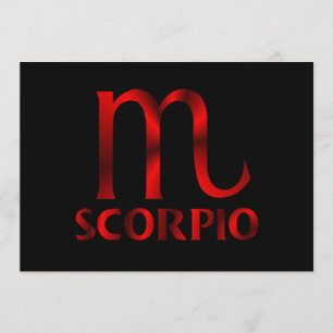 Invitation Symbole rouge d'horoscope de Scorpion