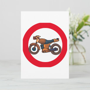 Invitation Symbole routier de moto