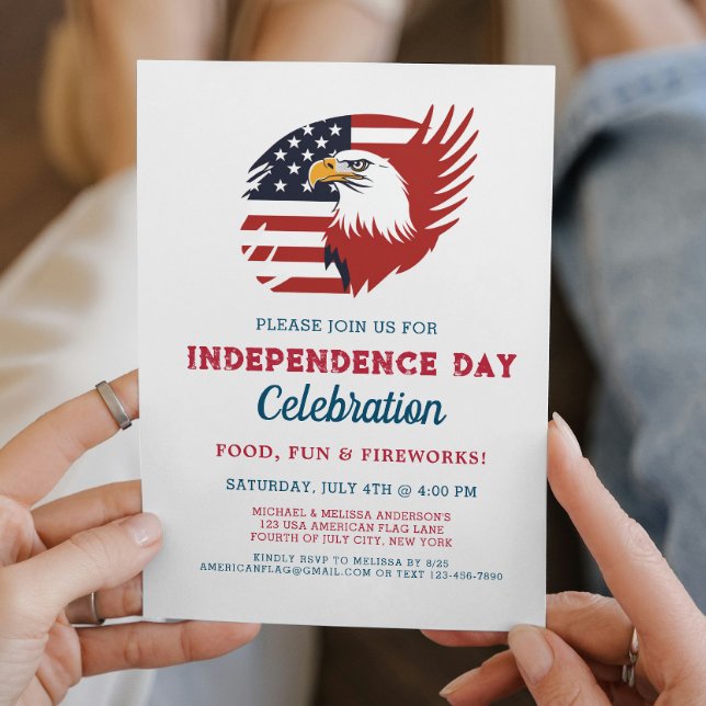 Invitation Symboles américains I Fête de l'Indépendance (Créateur téléchargé)