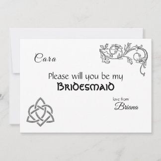 Invitation Symboles celtiques et feuillage