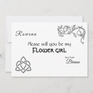Invitation Symboles celtiques et feuillage sur blanc