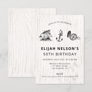 Invitation Symboles du Nautilus Anniversaire