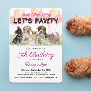 Invitation Sympa Personnalisé Chien Chien Chien Chien Fête d'