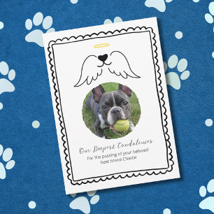 Invitation Sympathie Perte d'Animal Familier Ailes d'Ange Chi